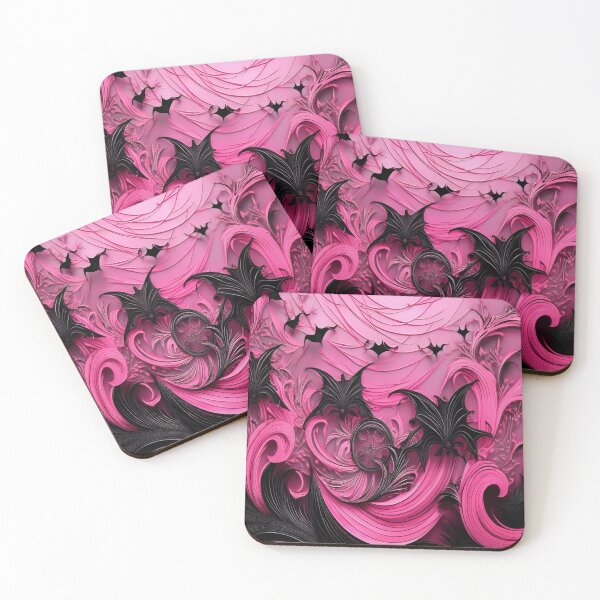 Item preview, Abstract Bats on a Woven Pink Canvas designed and sold by endlessDoodler.