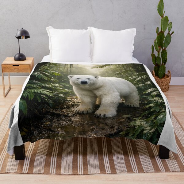 Item preview, Polar Bear in the Jungle – Surreal Wildlife Wall Art | Climate Paradox designed and sold by frankseebald.