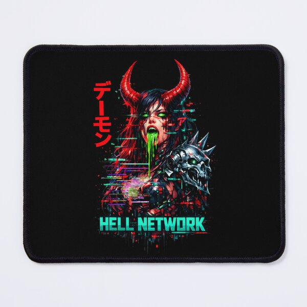 Item preview, Cyber Demon Glitch Art – Dark Futuristic Horror Demon Girl designed and sold by SidTastic .