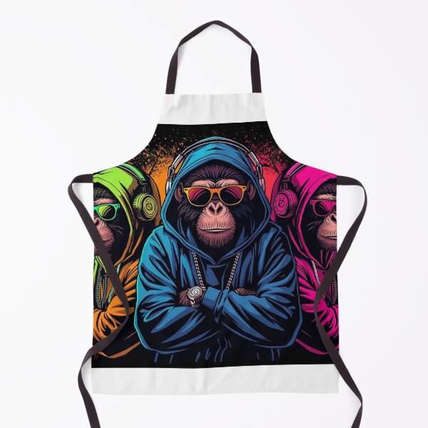 Artikelvorschau, Coole Hip-Hop-Affen Neon-Graffiti-Straßenkunst entworfen und verkauft von Mitaudesign.