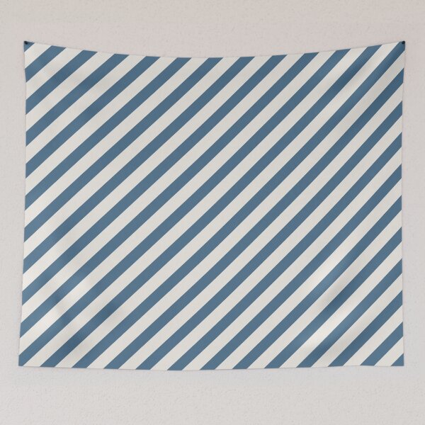 Item preview, Blue And Cream Diagonal Striped Pattern designed and sold by pattern-archive.