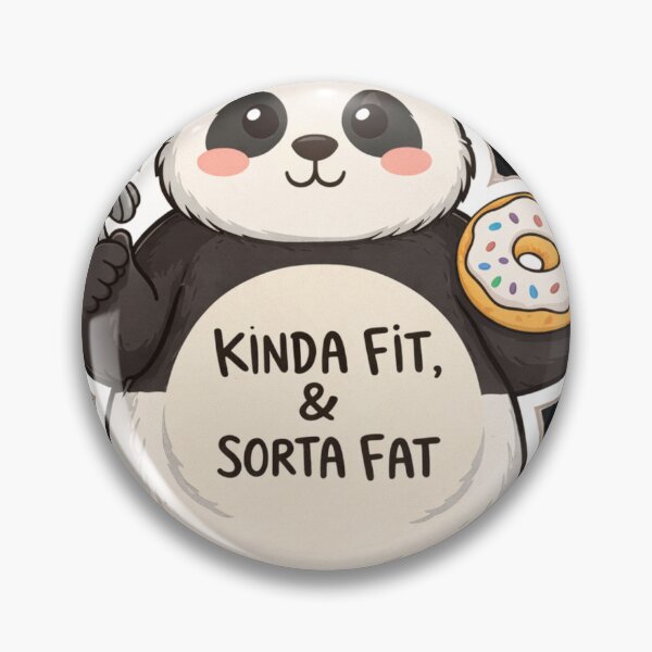 Item preview, Kinda Fit Sorta Fat Panda Shirt | Cute Gym Humor Donut Workout Meme designed and sold by LintonGriffin.