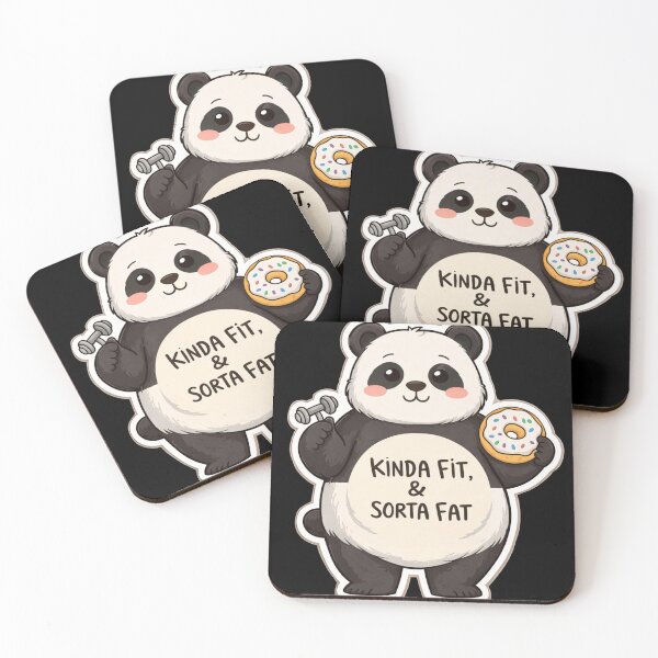 Item preview, Kinda Fit Sorta Fat Panda Shirt | Cute Gym Humor Donut Workout Meme designed and sold by LintonGriffin.