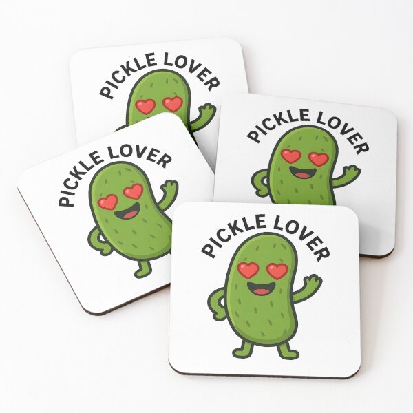 Item preview, Pickle Lover Funny Design – Cute Pickle Cartoon With Heart Eyes, Funny Food Meme Sticker, Pickle Lover Gift designed and sold by Basma Designs | Retro, Kawaii Shirts & Stickers.
