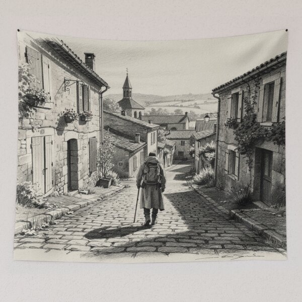 Item preview, Way of St. James, passing through a village designed and sold by jefboutique6150.