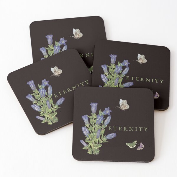 Item preview, Eternity Wildflower Botanical Illustration with Butterflies – Vintage Nature Aesthetic designed and sold by KittenAndCo.