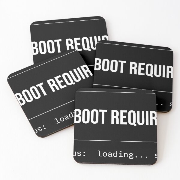 Item preview, Reboot Required – Minimalist tech humor design in terminal style designed and sold by TerminalStore.