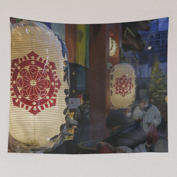 Item preview, Large Chochin Lantern at Front of Temple designed and sold by Pix4Japan.