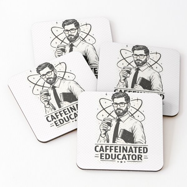 Item preview, Caffeinated Educator T-Shirt – Funny Teacher Coffee Shirt Vintage Academic Graphic Tee for Teachers designed and sold by VINTAGEPUNTEES.