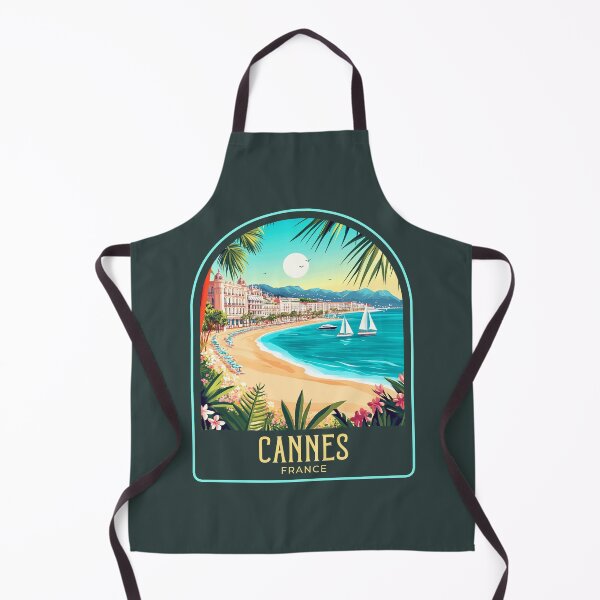 Item preview, Cannes Vintage Travel Illustration designed and sold by HomeLivingCo.