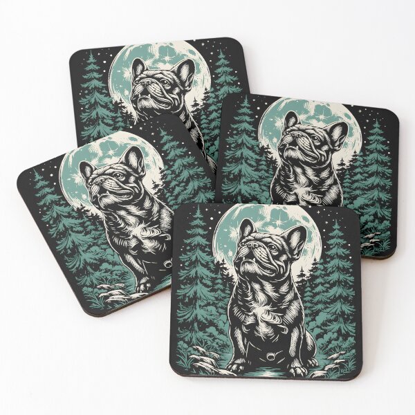 Item preview, Frenchie Under Full Moon Forest Art designed and sold by AmazingViews.