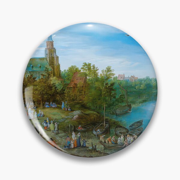 Item preview, Village Kermis in Schelle by Jan Brueghel Elder designed and sold by TheSoulOfArt.