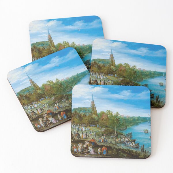 Item preview, Village Kermis in Schelle by Jan Brueghel Elder designed and sold by TheSoulOfArt.