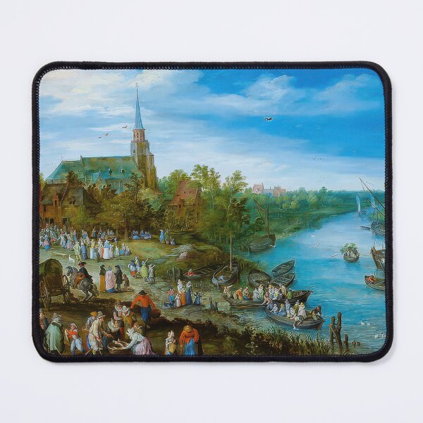 Item preview, Village Kermis in Schelle by Jan Brueghel Elder designed and sold by TheSoulOfArt.