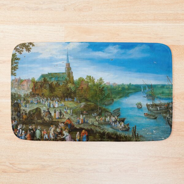 Item preview, Village Kermis in Schelle by Jan Brueghel Elder designed and sold by TheSoulOfArt.