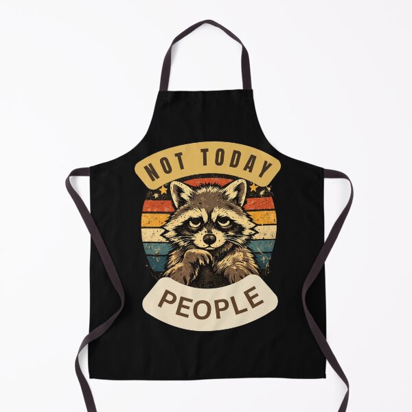 Item preview, Grumpy Raccoon 'Not Today People' T-Shirt | Retro Sunset Tee designed and sold by MCdsgns.