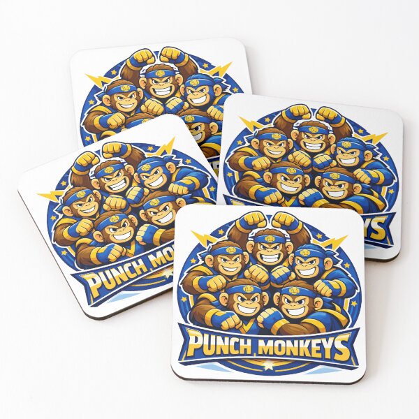 Item preview, Punch Monkey Team – Funny Boxing Monkey Squad Cartoon designed and sold by Yasmine Mohammed.