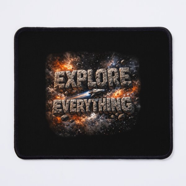 Item preview, Explore Everything - Sci-Fi Space Typography Design designed and sold by MKreative Studio.