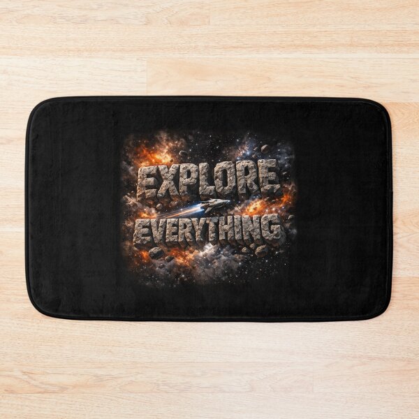 Item preview, Explore Everything - Sci-Fi Space Typography Design designed and sold by MKreative Studio.