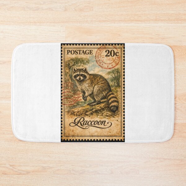 Item preview, Raccoon Postage – Vintage Wildlife designed and sold by ForeverPrintsOK.