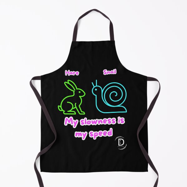 Item preview, My Slowness is My Speed - Hare and Snail Philosophy Black Version designed and sold by TheItaliandilemma.