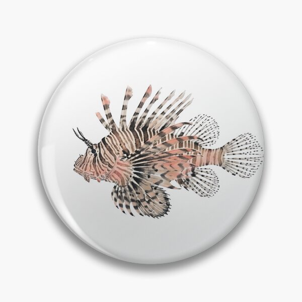 Item preview, Gyotaku of Lionfish designed and sold by INKEDOCEAN.