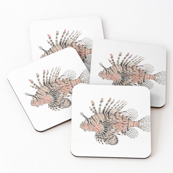 Item preview, Gyotaku of Lionfish designed and sold by INKEDOCEAN.
