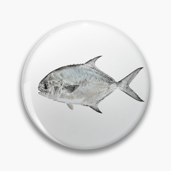 Item preview, Gyotaku of Permit designed and sold by INKEDOCEAN.