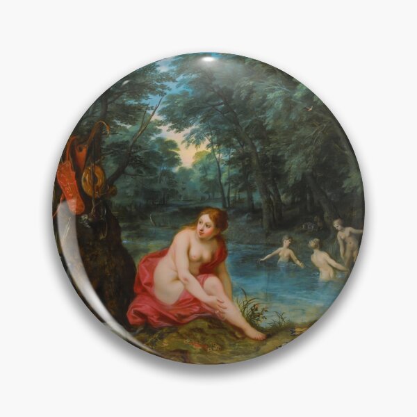 Item preview, Nymphs Bathing Jan Brueghel Elder Classical Mythology Painting designed and sold by TheSoulOfArt.