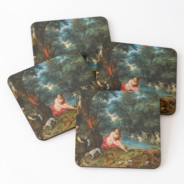 Item preview, Nymphs Bathing Jan Brueghel Elder Classical Mythology Painting designed and sold by TheSoulOfArt.