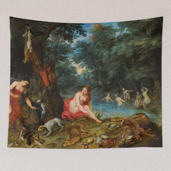 Item preview, Nymphs Bathing Jan Brueghel Elder Classical Mythology Painting designed and sold by TheSoulOfArt.