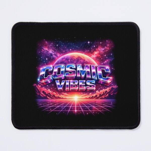 Item preview, COSMIC VIBES - Retro Vaporwave Synthwave Poster designed and sold by MKreative Studio.