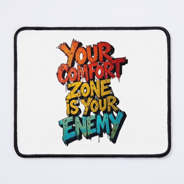 Item preview, Your Comfort Zone Is Your Enemy – Motivational Quote Typography Design designed and sold by Dyan4.