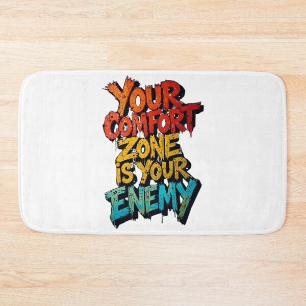 Item preview, Your Comfort Zone Is Your Enemy – Motivational Quote Typography Design designed and sold by Dyan4.