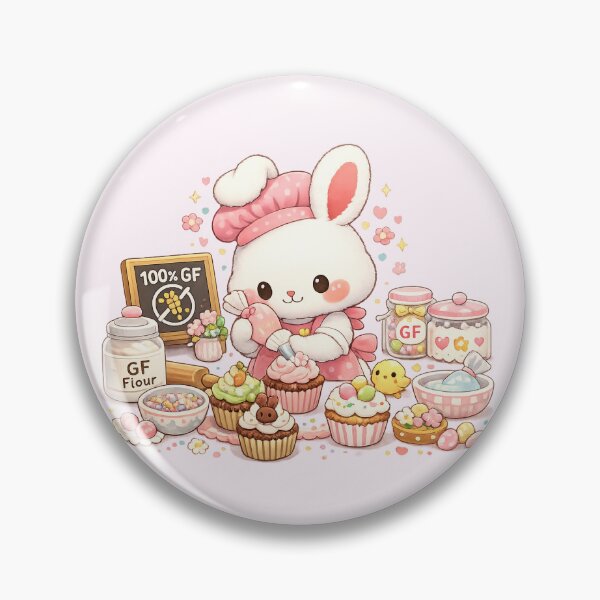 Item preview, Gluten Free Bunny Bakery Kawaii Design – Cute GF Easter Bakery Illustration – 100% Gluten Free Cakes Sweets Cookie Jars Sticker T Shirt designed and sold by My Gluten Free Life UK.