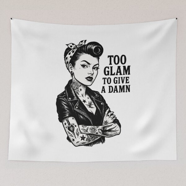 Item preview, Rockabella Pin-Up: Outlaw Tattoo Girl & Leather Jacket designed and sold by Pineapple-Tree.