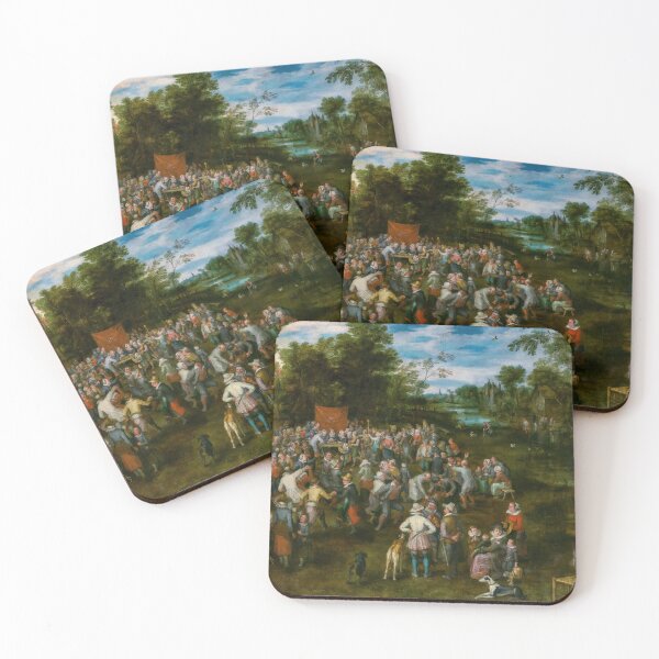 Item preview, The Wedding Banquet Jan Brueghel Elder Village Painting designed and sold by TheSoulOfArt.