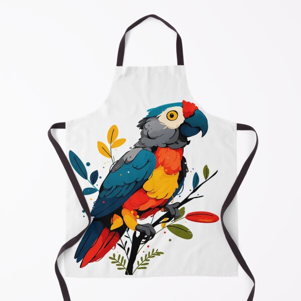 Item preview, Colorful Macaw Parrot on Branch - Vibrant Tropical Bird Art Print designed and sold by DesignArtist.ia.