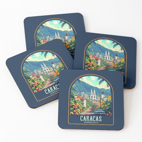 Item preview, Caracas Vintage Travel Illustration designed and sold by HomeLivingCo.