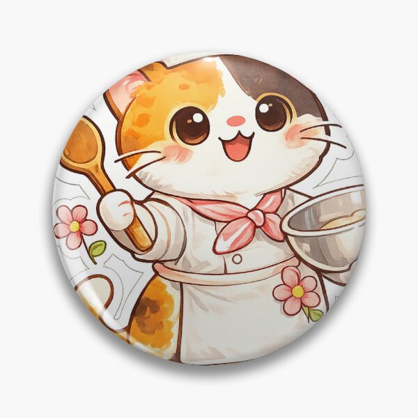 Item preview, Kawaii Pastry Chef Cat Sticker designed and sold by Pulevert.