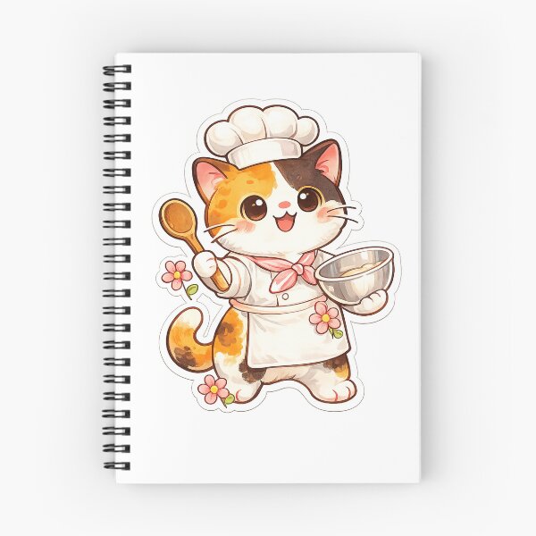 Item preview, Kawaii Pastry Chef Cat Sticker designed and sold by Pulevert.