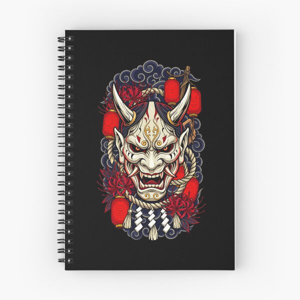 Item preview, Ghostly White Demon Mask With Red Flowers And Lanterns designed and sold by Tong4130.