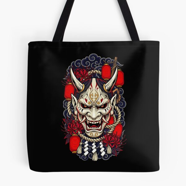 Item preview, Ghostly White Demon Mask With Red Flowers And Lanterns designed and sold by Tong4130.
