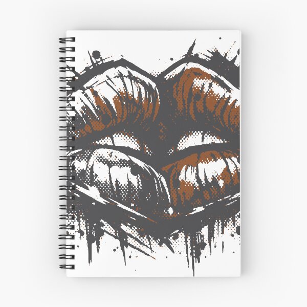 Item preview, A fragmented grunge interpretation of kissing lips. The rough brush textures create a bold modern street graphic. designed and sold by Dejbar.