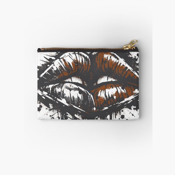 Item preview, A fragmented grunge interpretation of kissing lips. The rough brush textures create a bold modern street graphic. designed and sold by Dejbar.