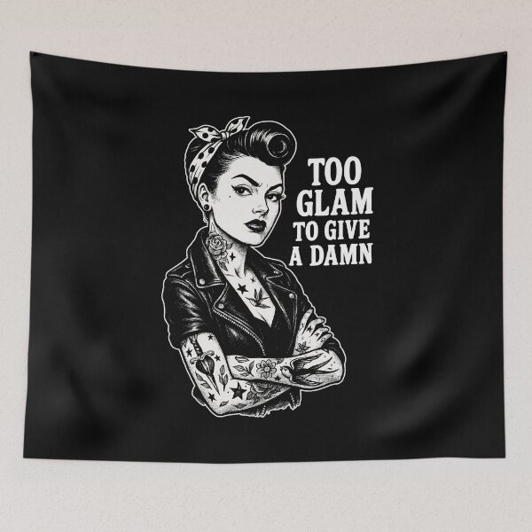 Item preview, Rockabella Pin-Up: Outlaw Tattoo Girl & Leather Jacket designed and sold by Pineapple-Tree.