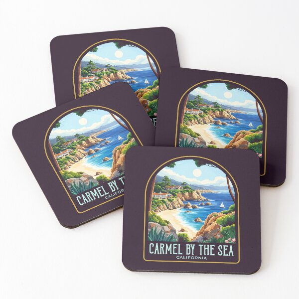 Item preview, Carmel-by-the-Sea Vintage Travel Illustration designed and sold by HomeLivingCo.