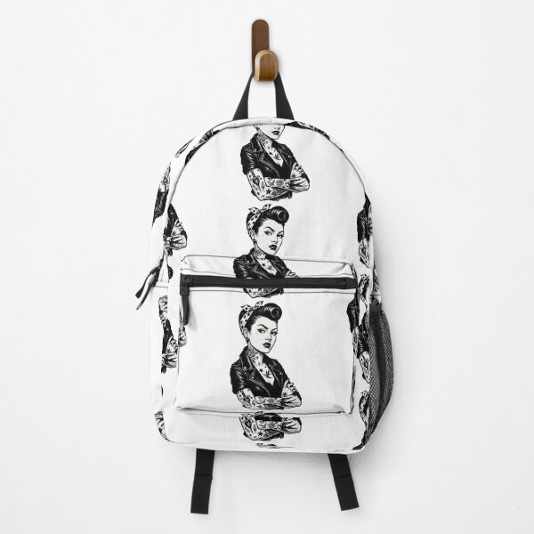 Item preview, Rockabilly Pin-Up: 50s Outlaw Girl with Tattoos designed and sold by Pineapple-Tree.