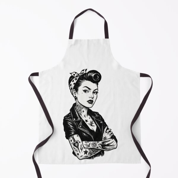 Item preview, Rockabilly Pin-Up: 50s Outlaw Girl with Tattoos designed and sold by Pineapple-Tree.