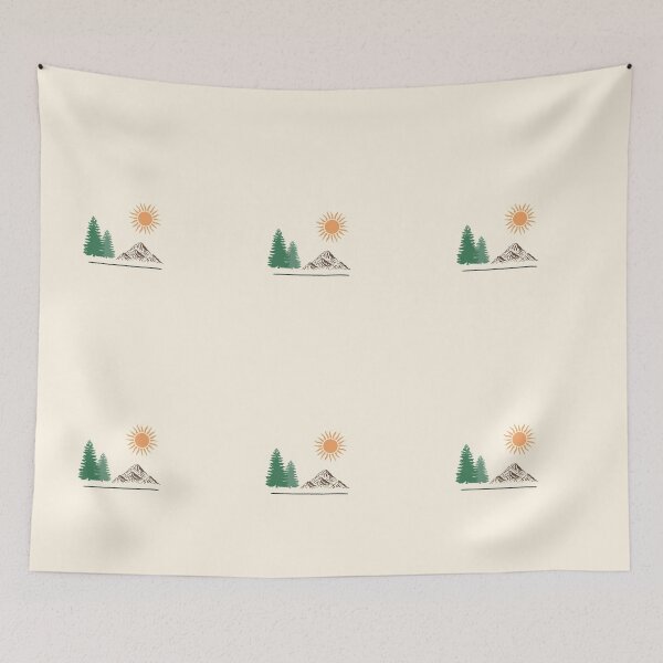 Item preview, Forest Mountain View – Minimal Nature Landscape designed and sold by J-Nature-Vibes.